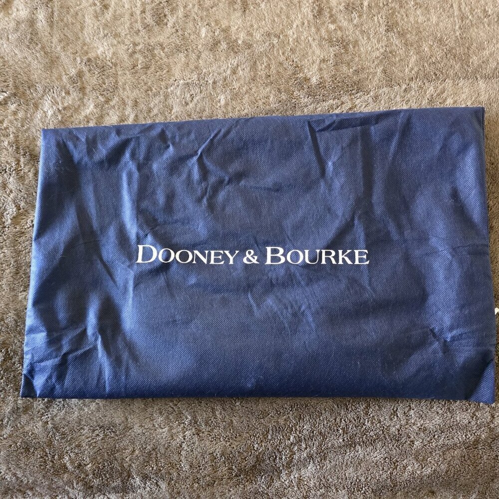 Dooney & Bourke Cognac Croco Embossed Leather Domed Satchel Bag - Picture 6 of 16
